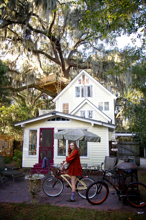Our Airbnb in Savannah, complete with treehouse