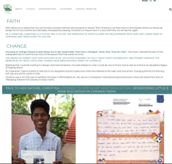 My Story of inspiration from Christina's sponsorship of a boy in India